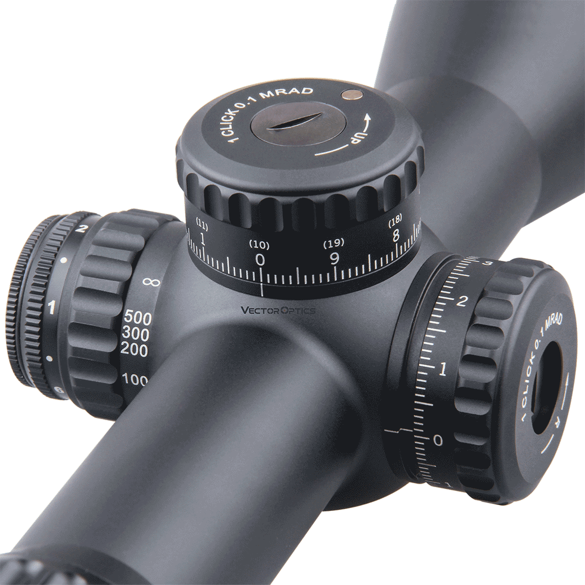 Vector Optics Continental 3-18x50 HD FFP Hunting Riflescope showcasing its sleek design and advanced features.